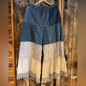 NWT-Young Threads Tiered Wide Leg Pants